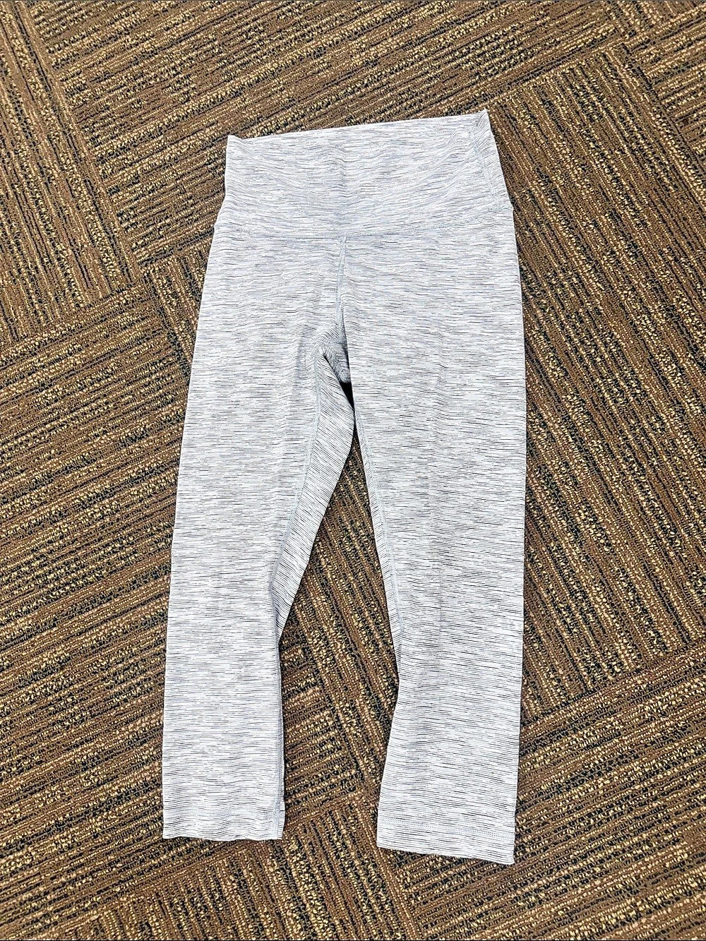 Lululemon Wunder Under Crop Hi-Rise 21" Gray Leggings